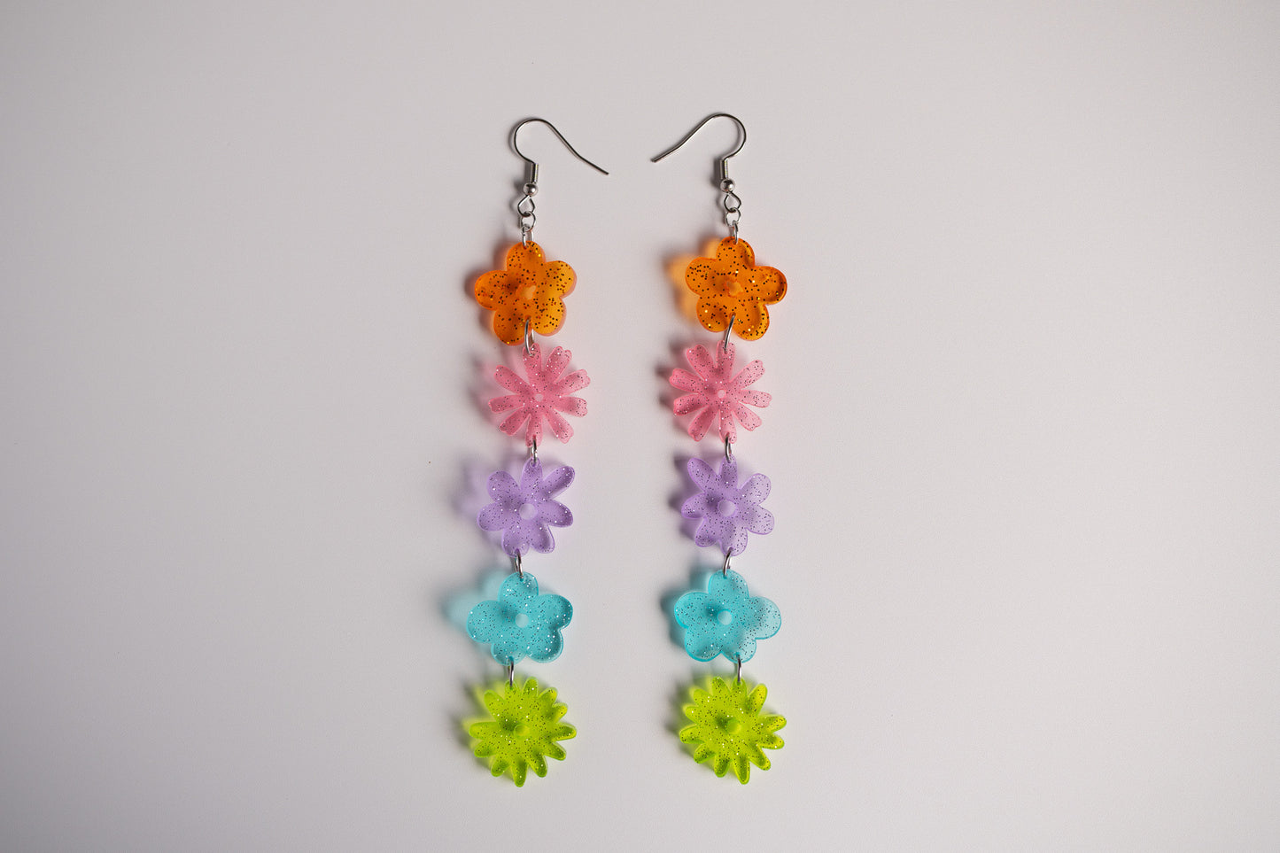 Glitter flower chains