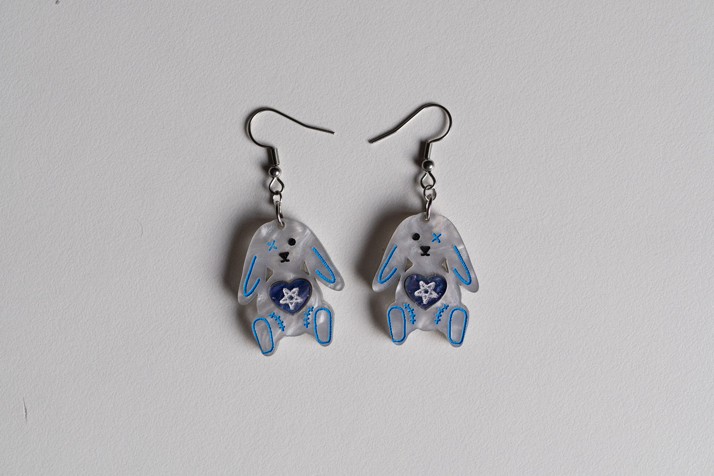 Stitched softies - rabbit & bear