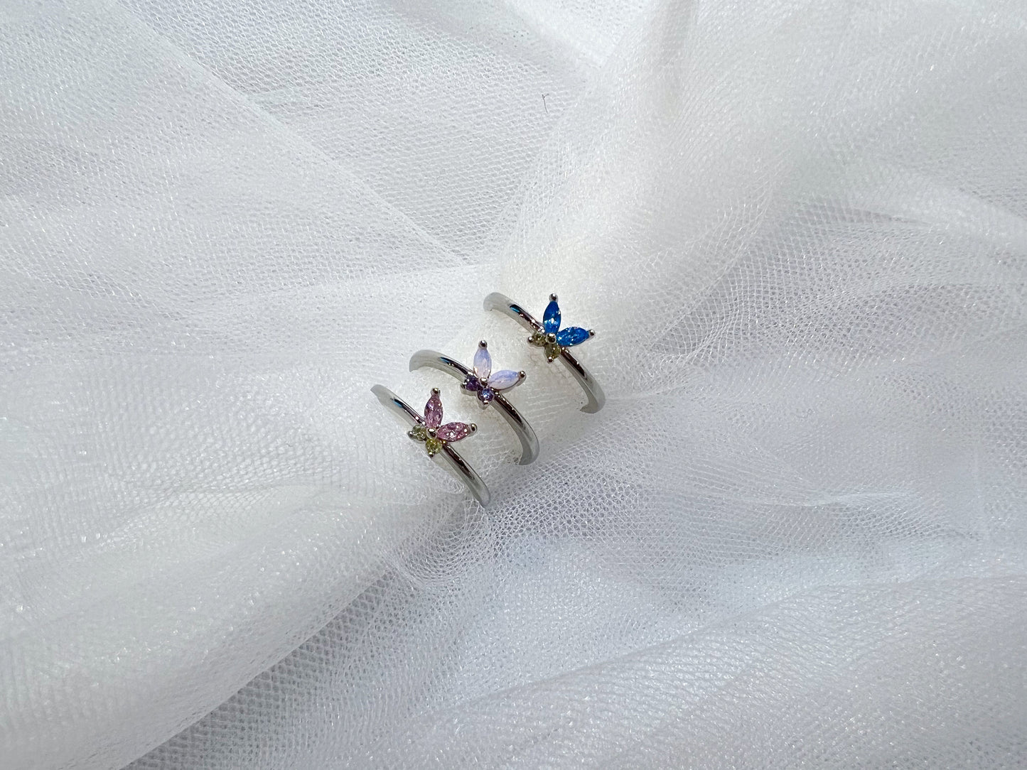 Adjustable Butterfly Rings - Collection i