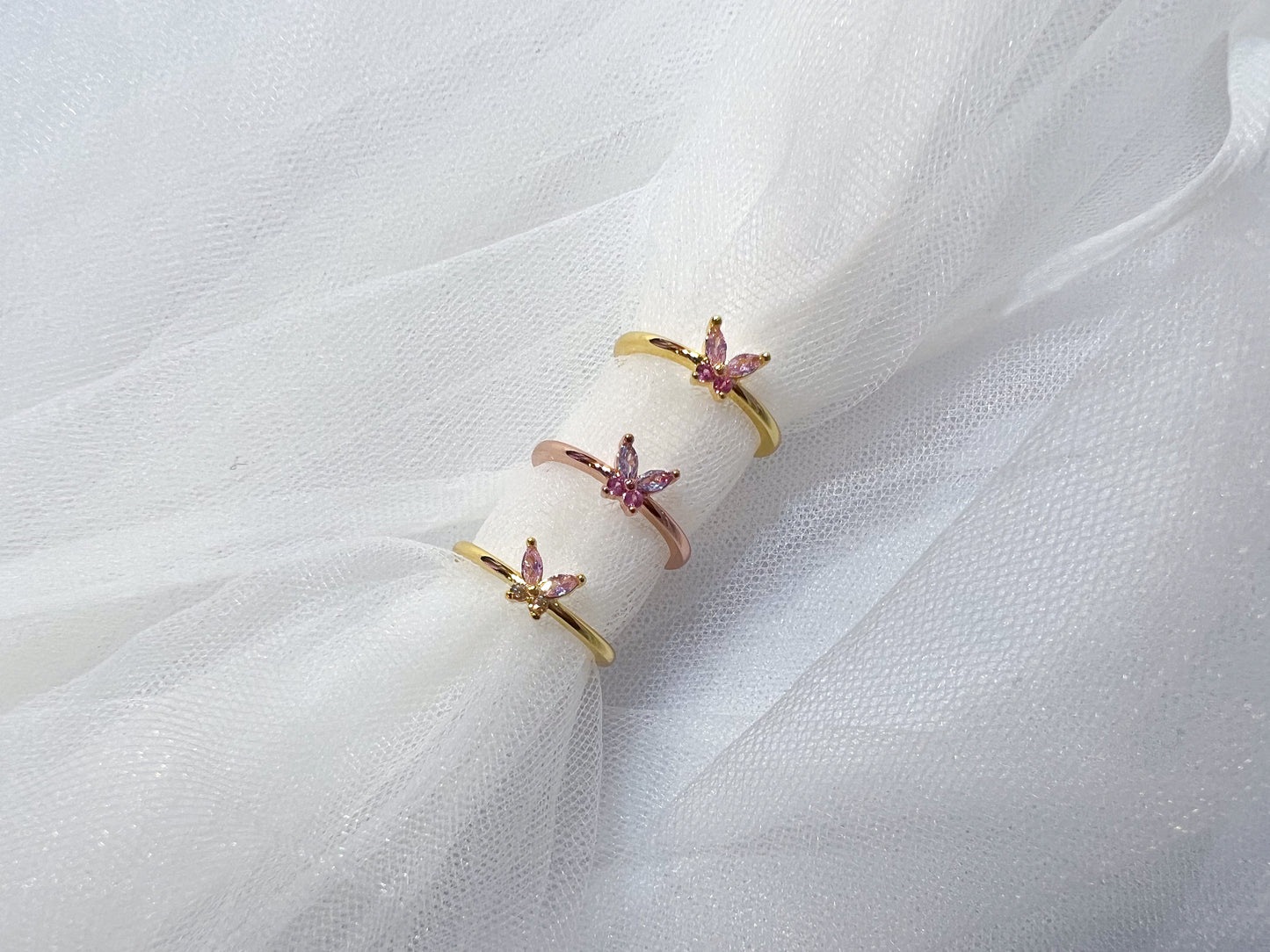 Adjustable Butterfly Rings - Collection ii
