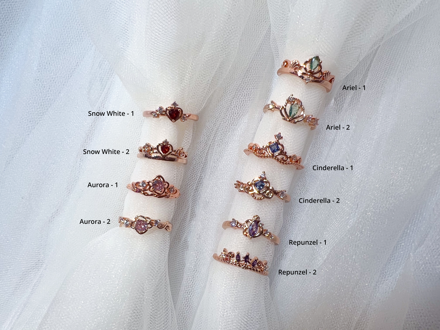 Adjustable Princess Inspired Rings