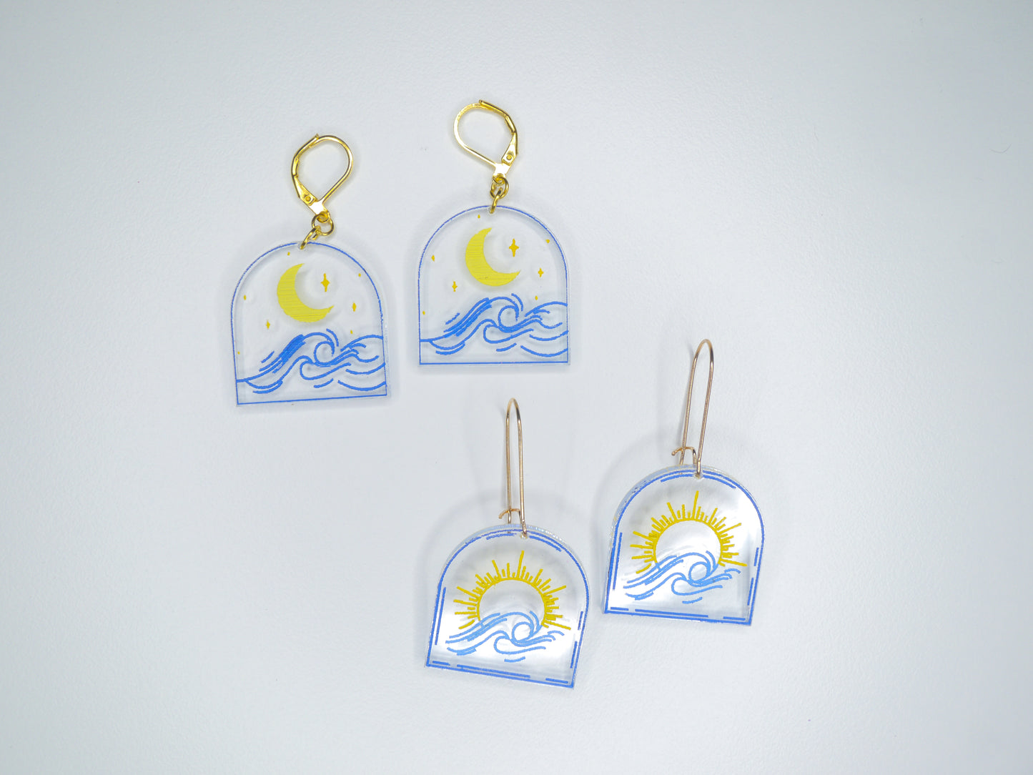 Dainty collection - moon, sun waves