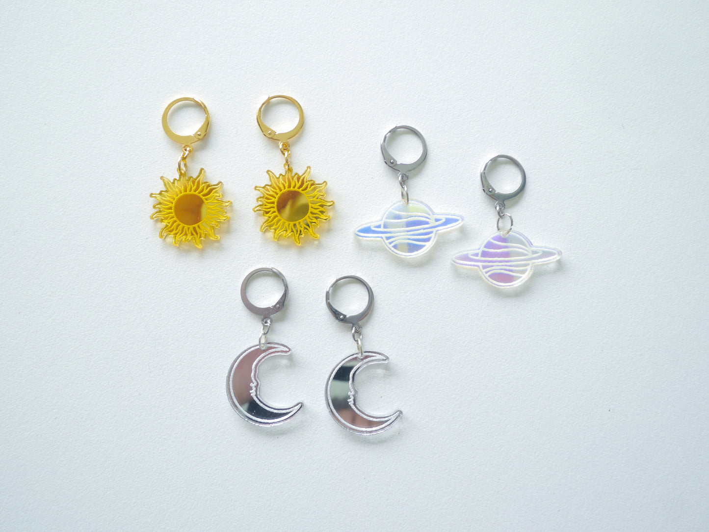 Sun, moon, planet huggies