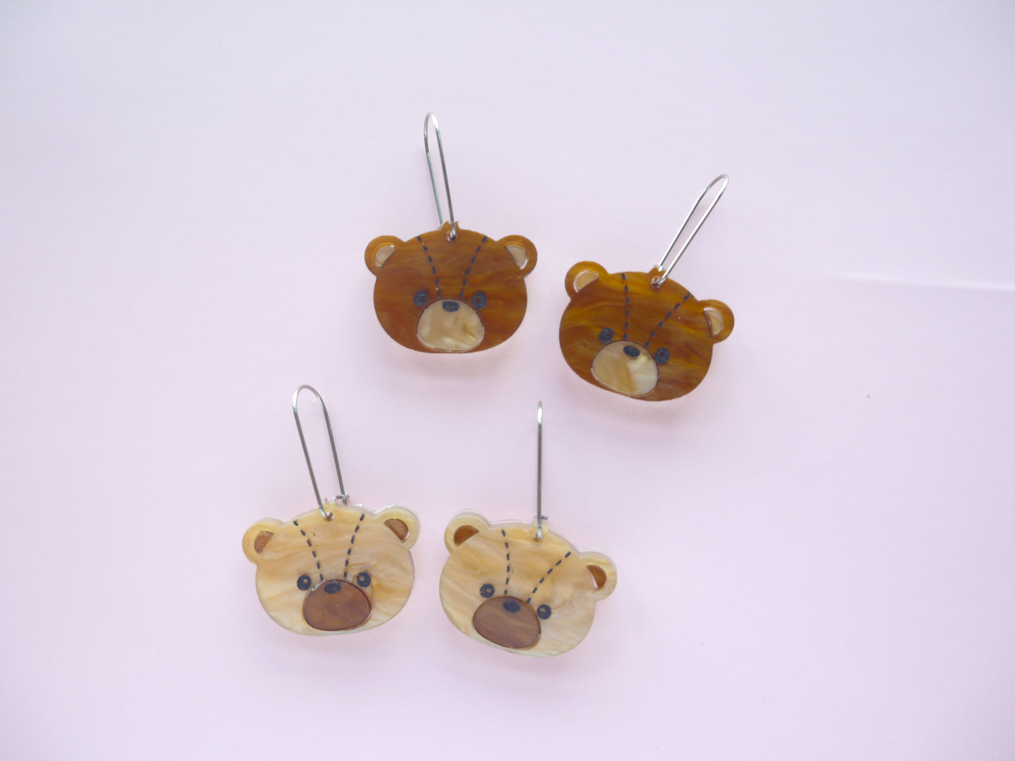 Teddy bears - swirly pearly