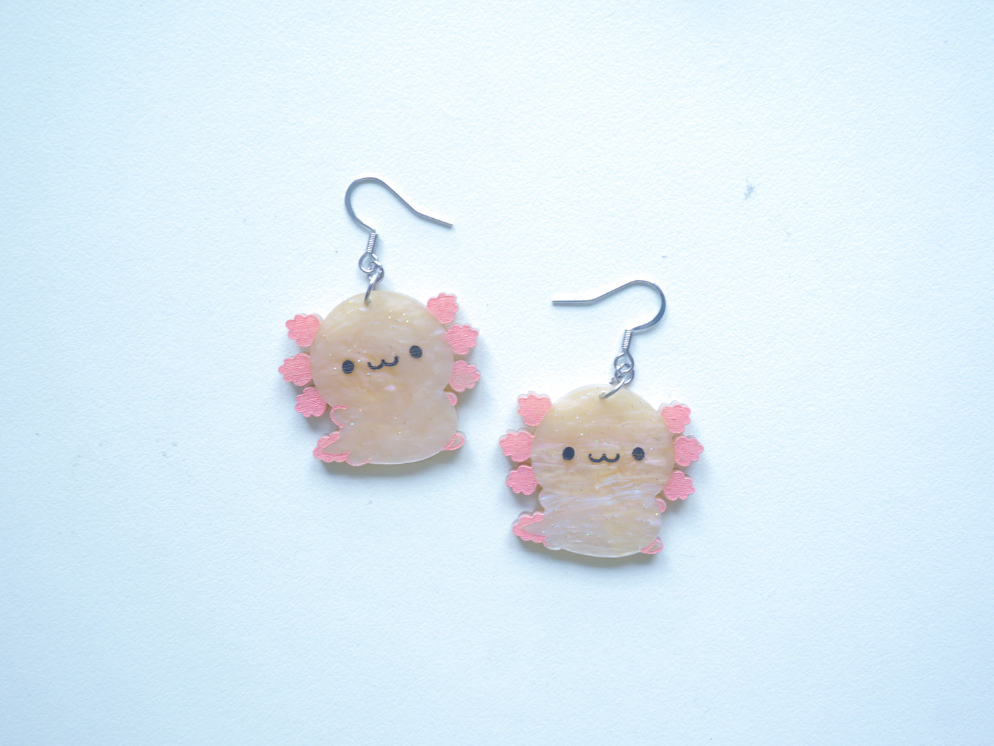Swirly Axolotl earrings