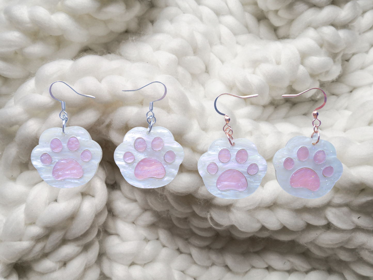 Swirly pearly cat paws