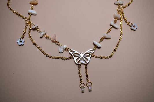 Fleur - butterfly necklace