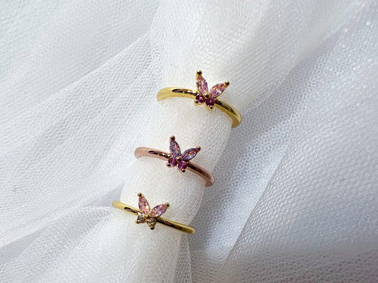 Adjustable Butterfly Rings - Collection ii