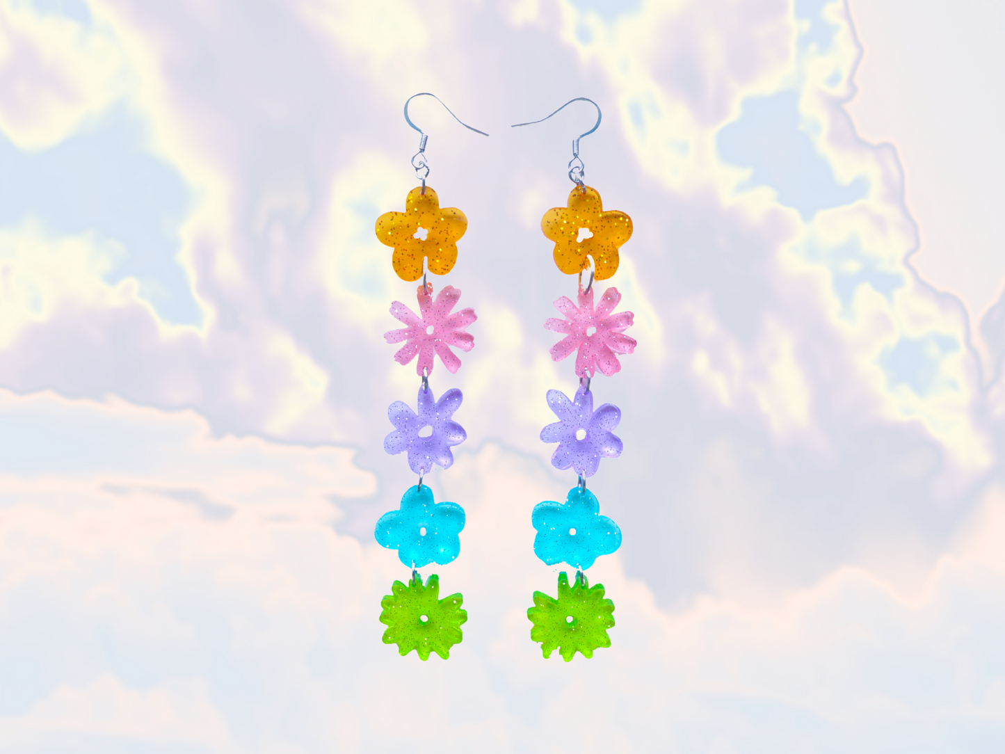 Glitter flower chains