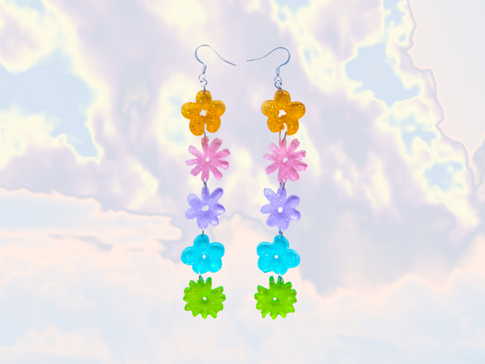 Glitter flower chains